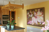 Magnolia Wallhangings in the bedroom